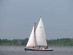 Segelboot auf dem Wolziger See